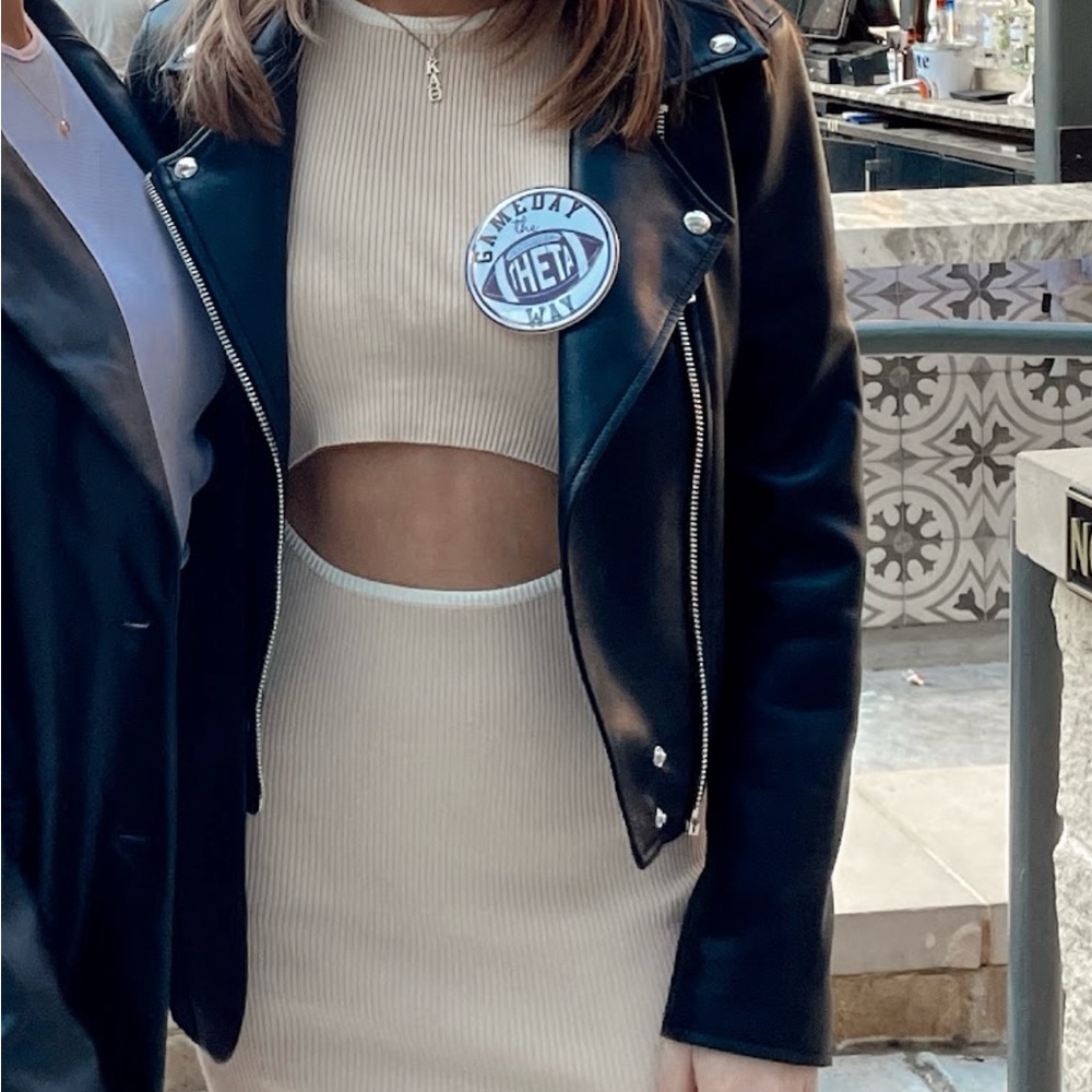 Cream Cutout Midi Dress